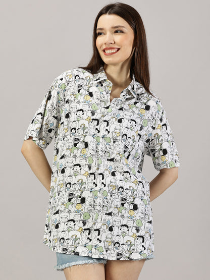 Comic Burst Half-Sleeve Casual Shirt