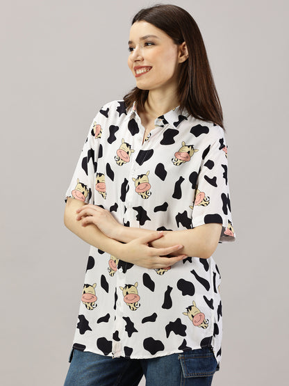 Moo-velous Half-Sleeve Casual Shirt