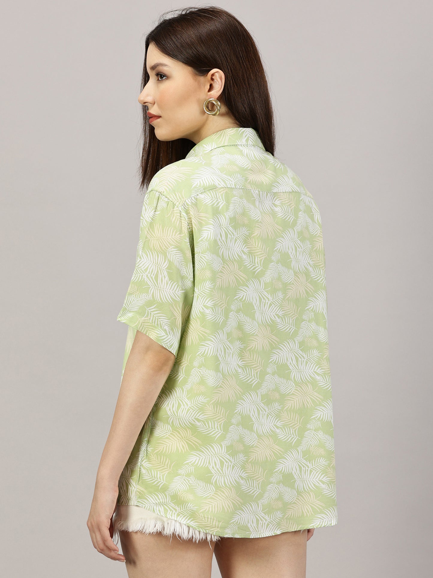 Green Botanics Half-Sleeve Casual Shirt