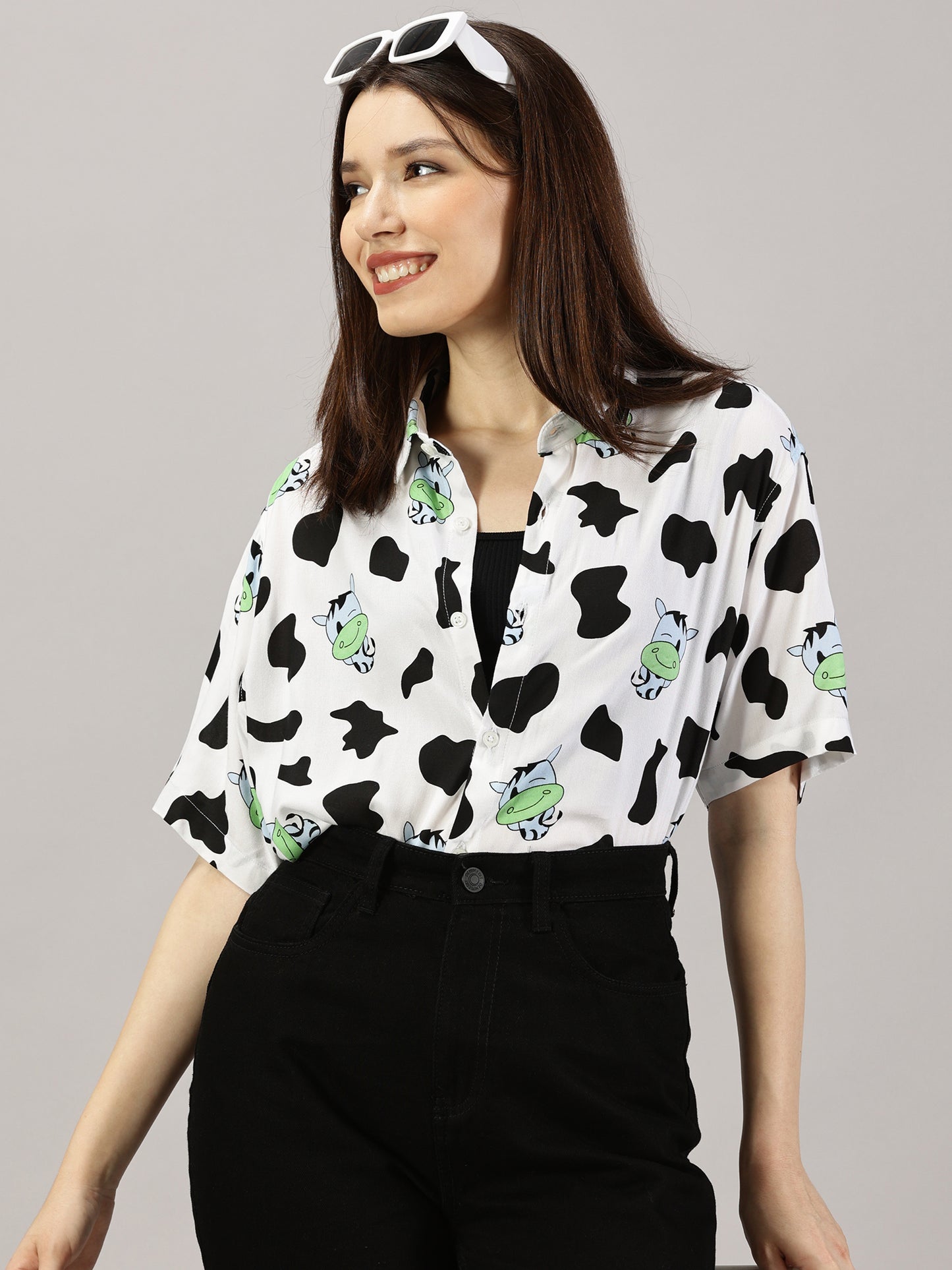 Moo-dorable Half Sleeve Casual Shirt